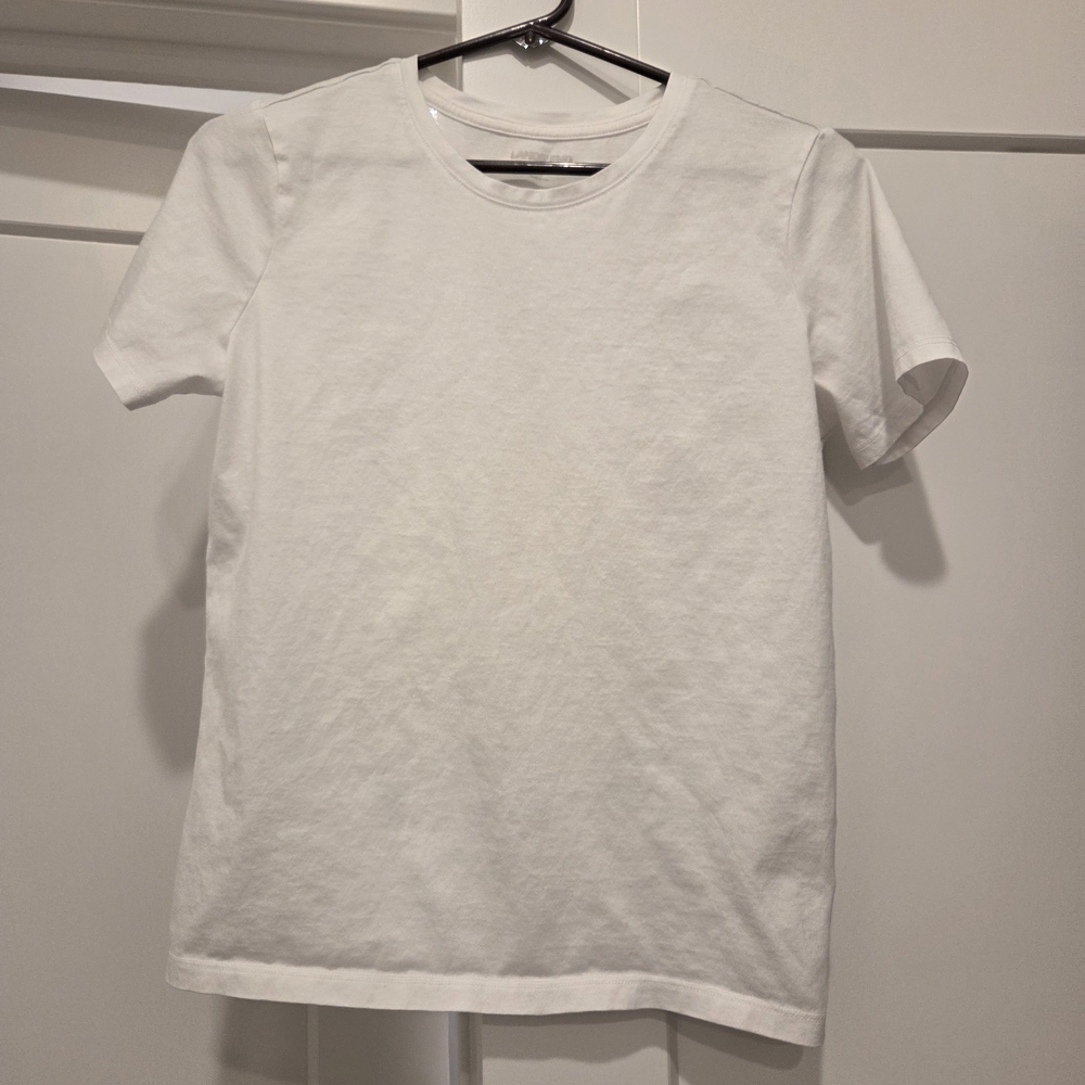 Lands' End White Short Sleeve Tee